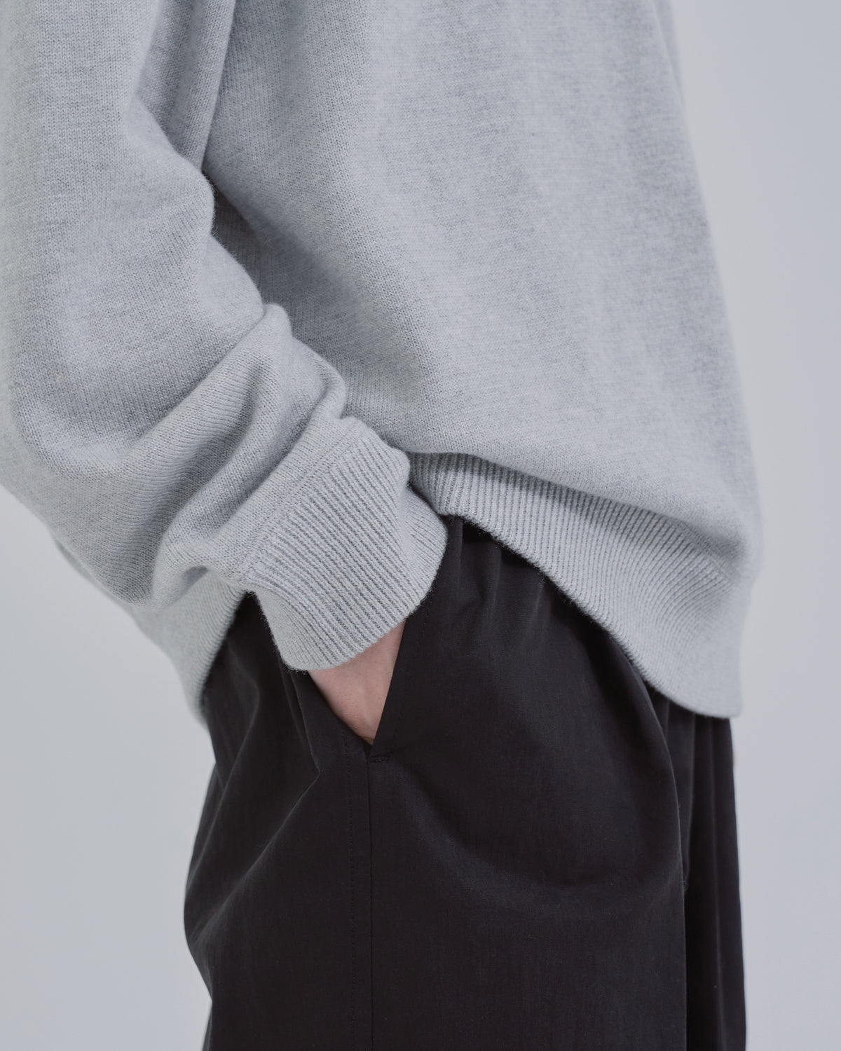 Sweat Touch Crew Neck Knit -light gray-（8）