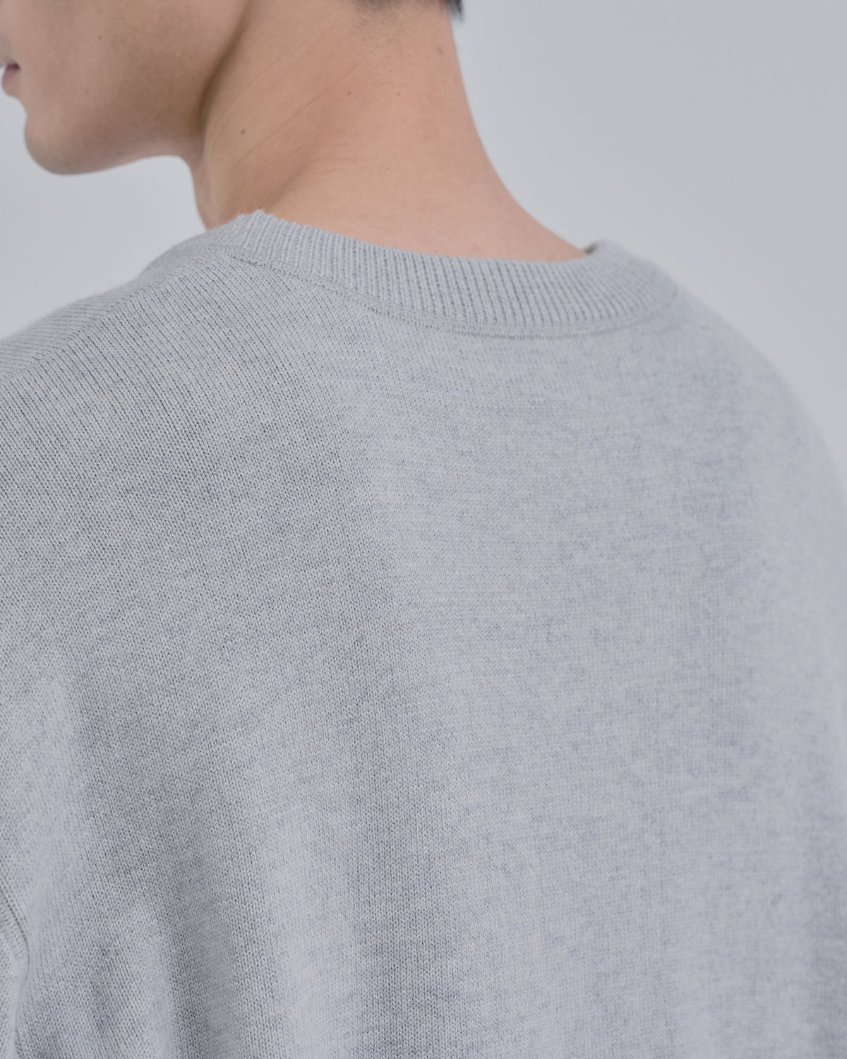 Sweat Touch Crew Neck Knit -light gray-（10）