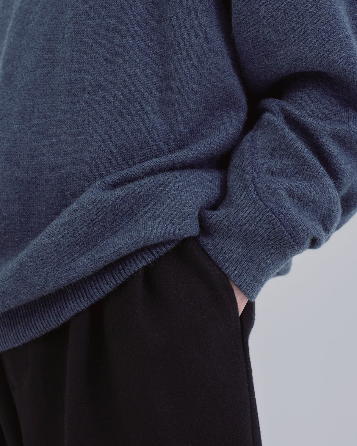 Sweat Touch Crew Neck Knit -blue-（5）