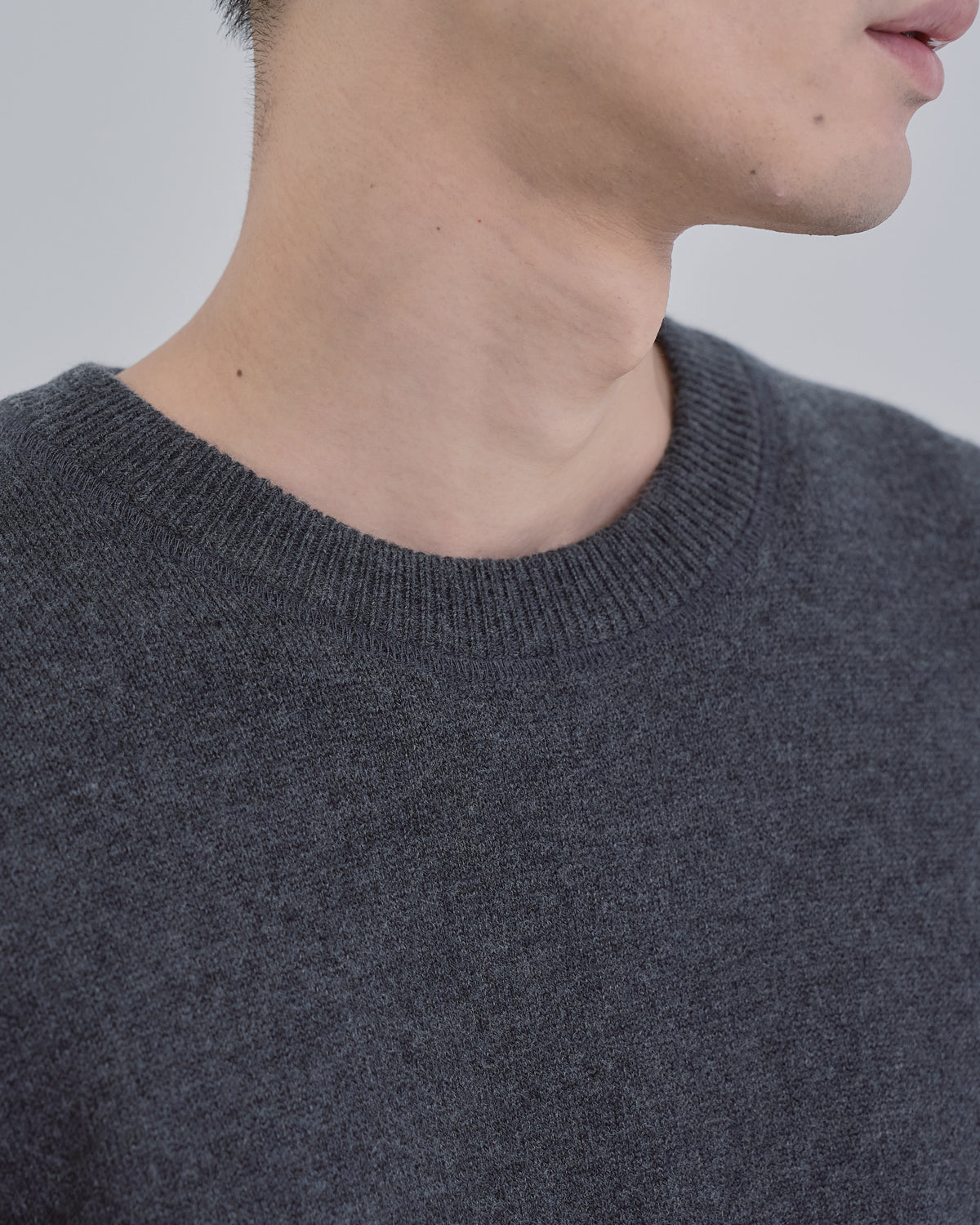 Sweat Touch Crew Neck Knit -gray-（5）