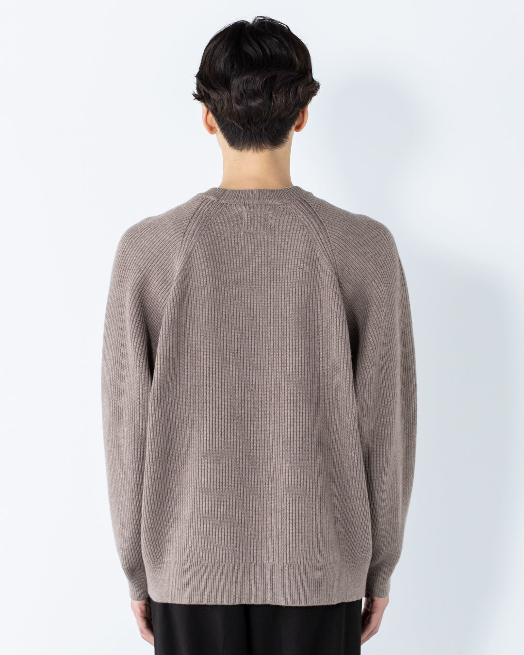Wool Mixed Crewneck Knit -greige-