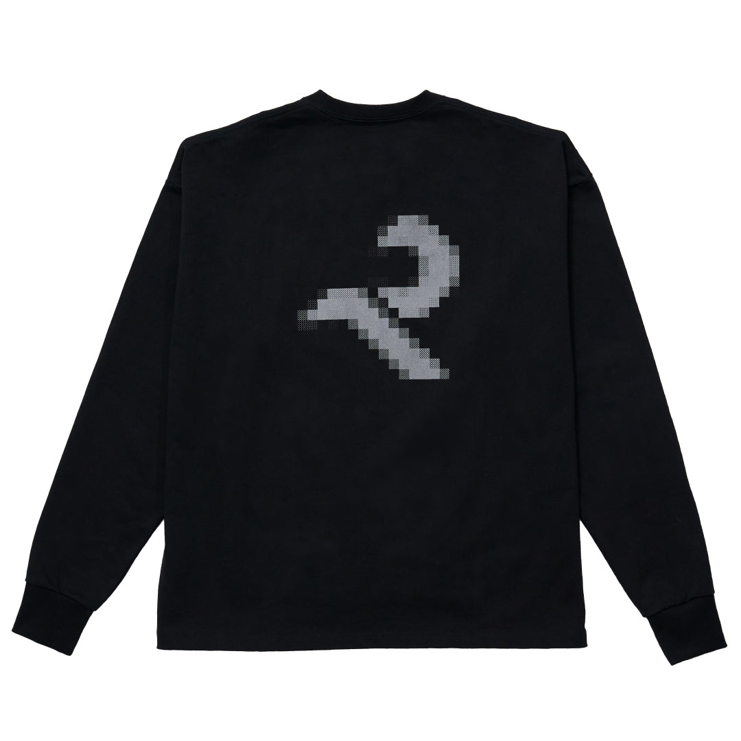 L/S Tee "Pixel" - black