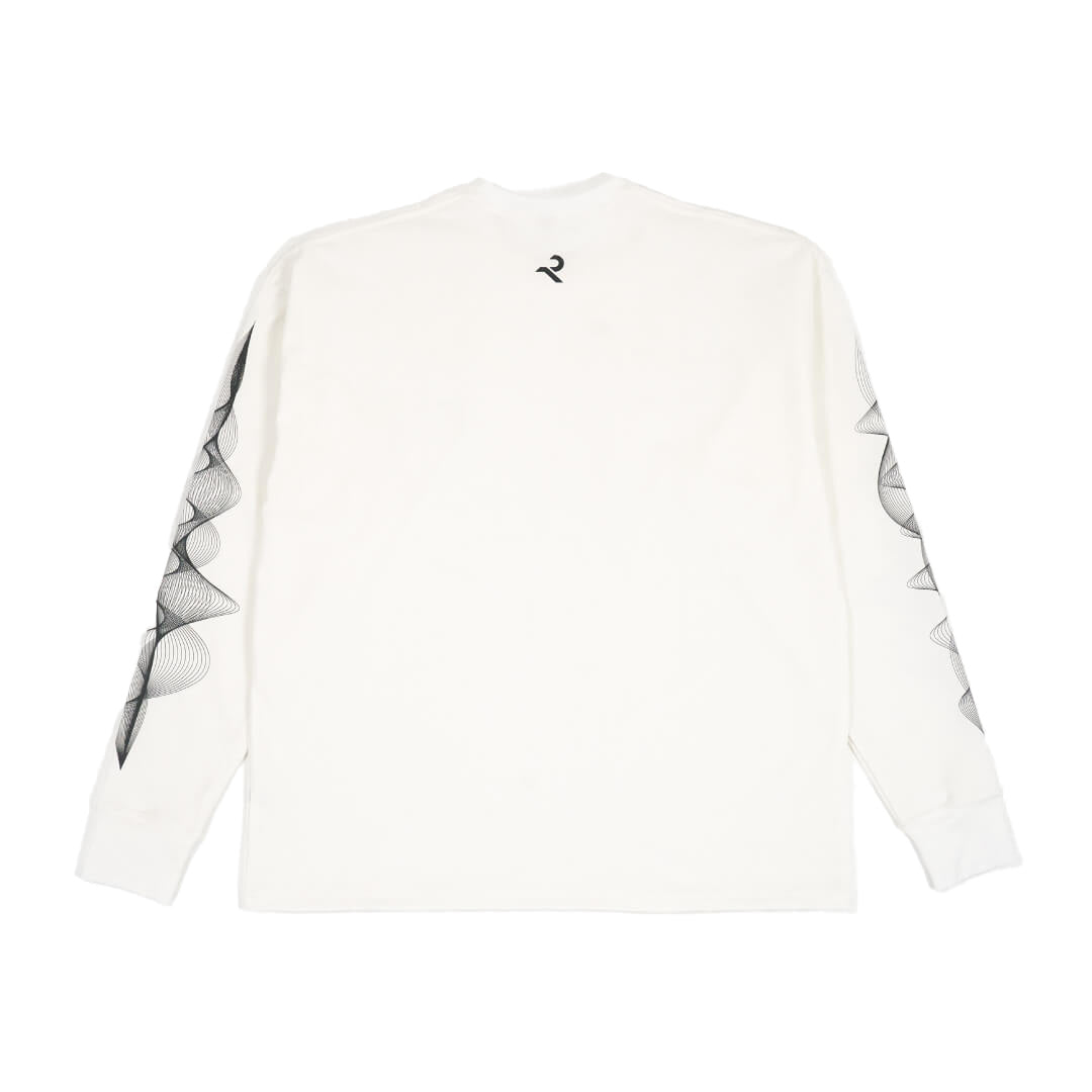 L/S Tee ”WAVE” - white