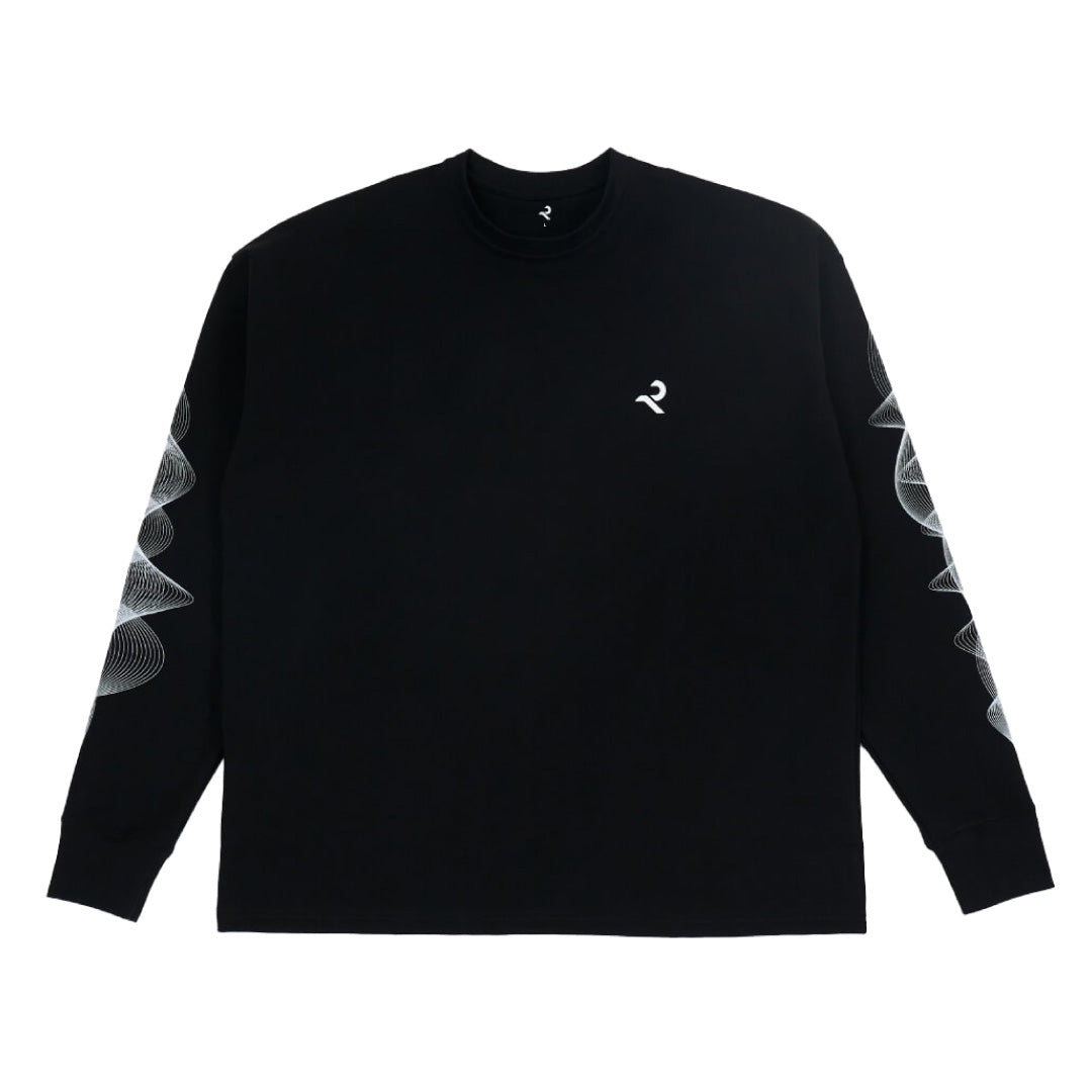 L/S Tee ”WAVE” - black