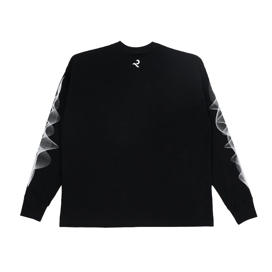 L/S Tee ”WAVE” - black