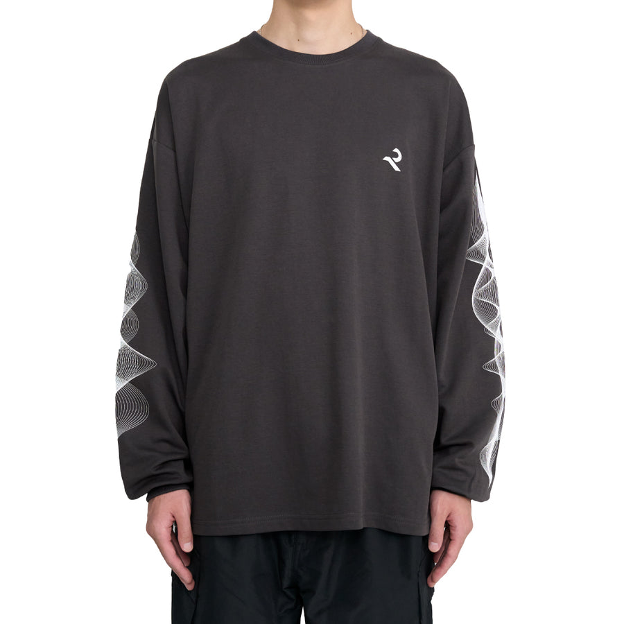 【予約販売/９月末発送】L/S Tee ”WAVE” - gray