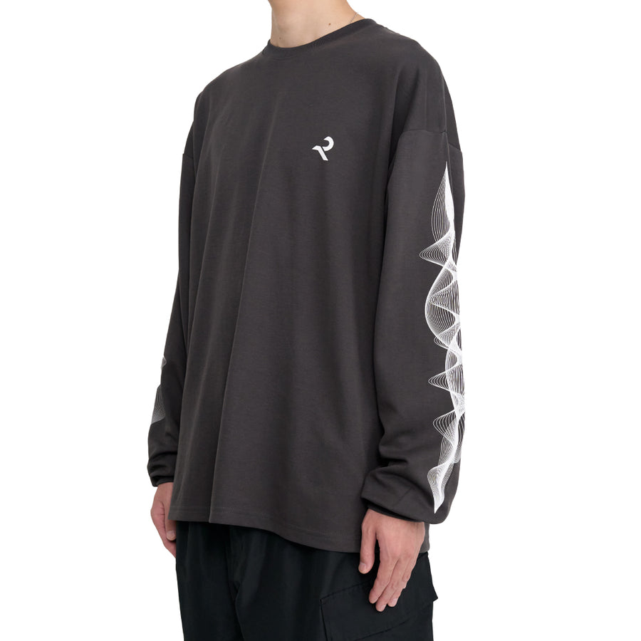 【予約販売/９月末発送】L/S Tee ”WAVE” - gray