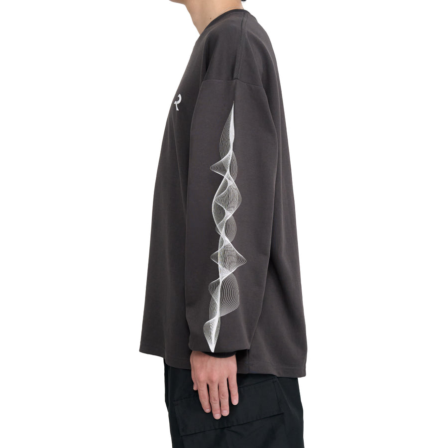 【予約販売/９月末発送】L/S Tee ”WAVE” - gray