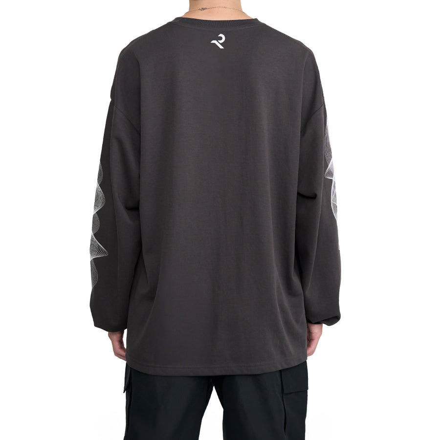 【予約販売/９月末発送】L/S Tee ”WAVE” - gray