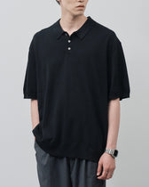 S/S Dry Knit Polo -black-
