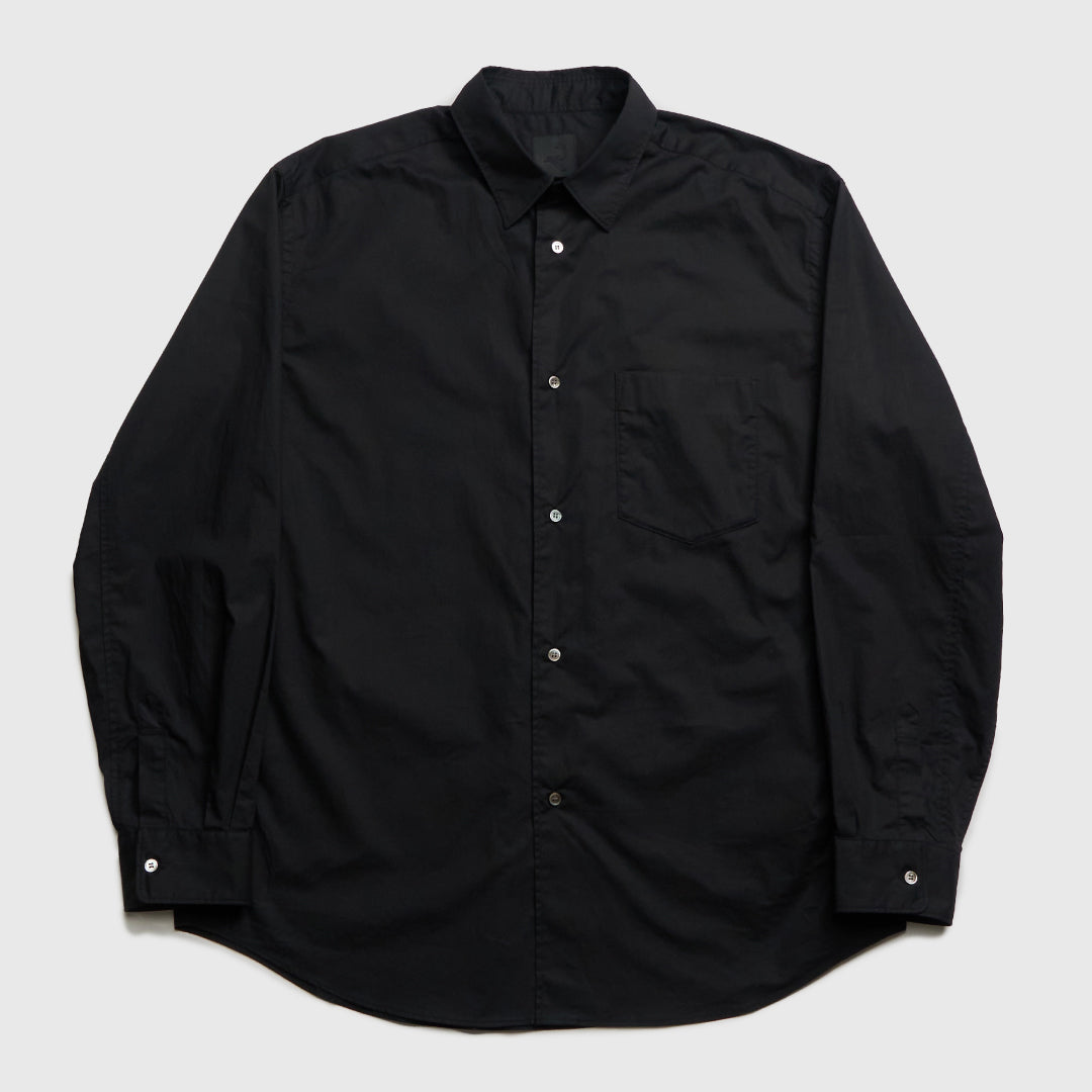 Relaxed Fit L/S Shirt -black-