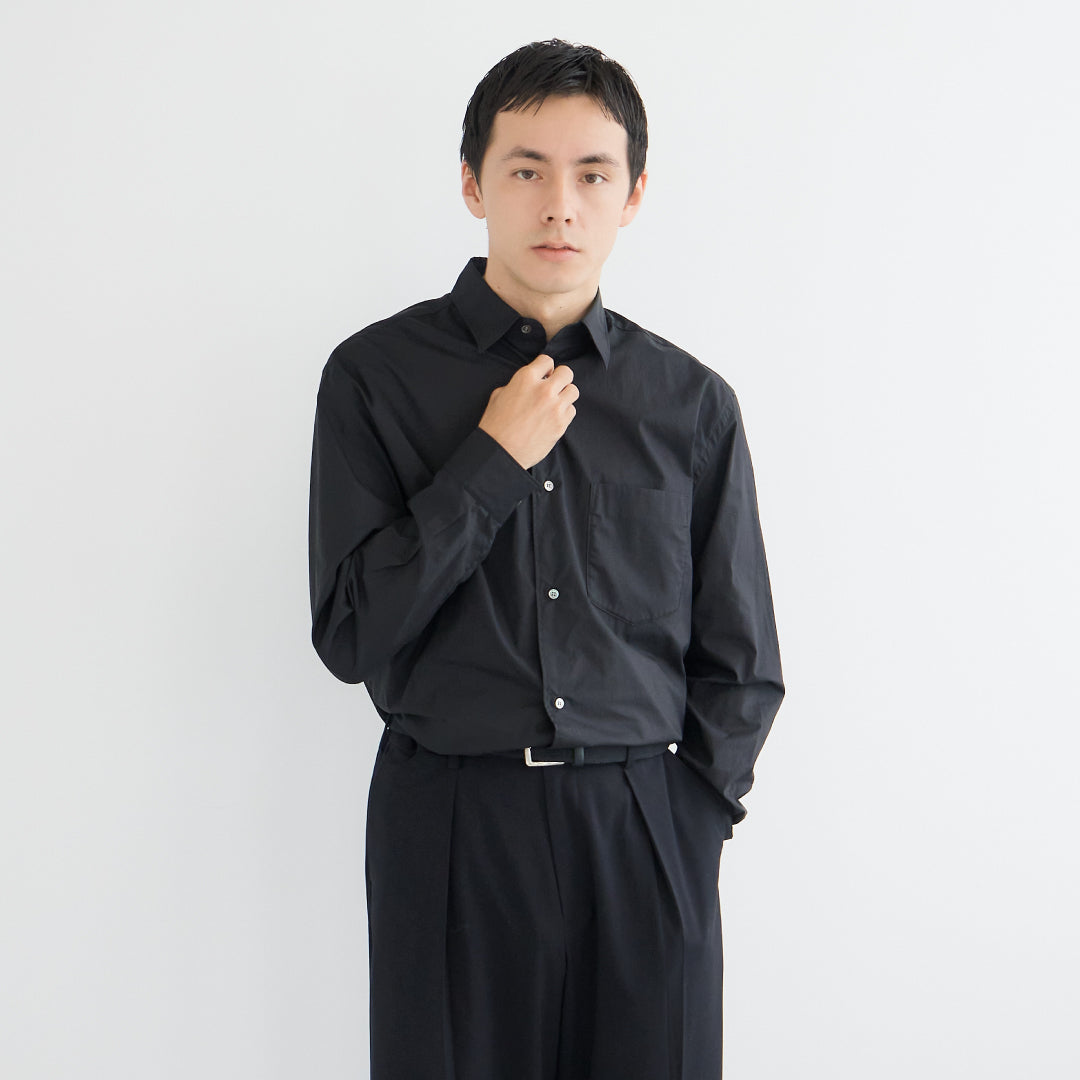 Relaxed Fit L/S Shirt -black-