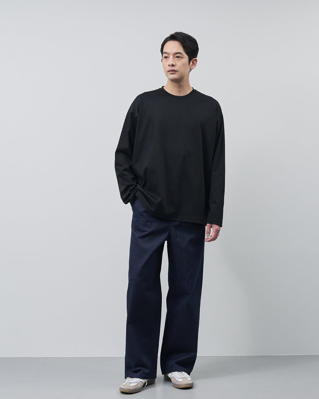 ARBINI Cotton L/S Tee -black-