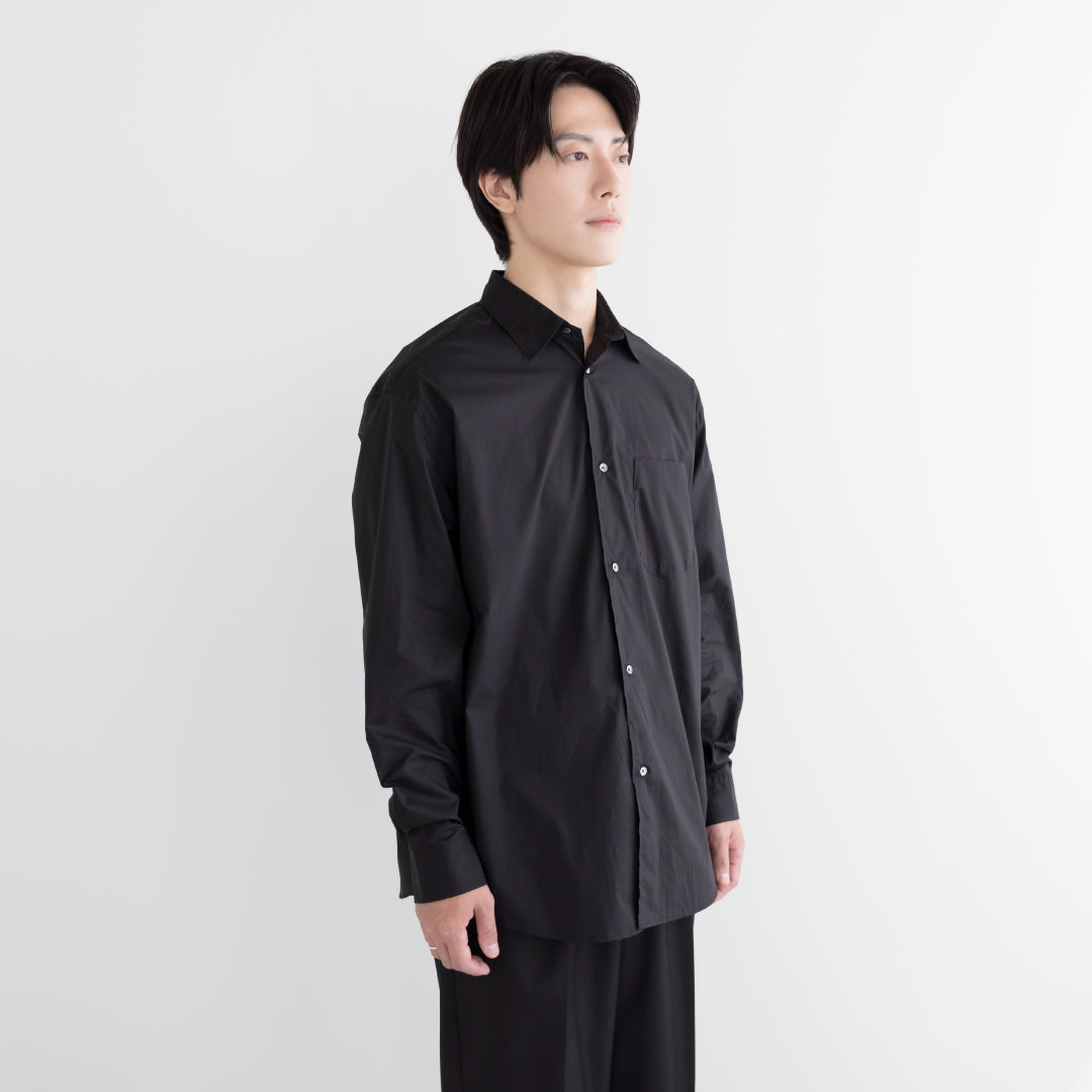 Relaxed Fit L/S Shirt -black-