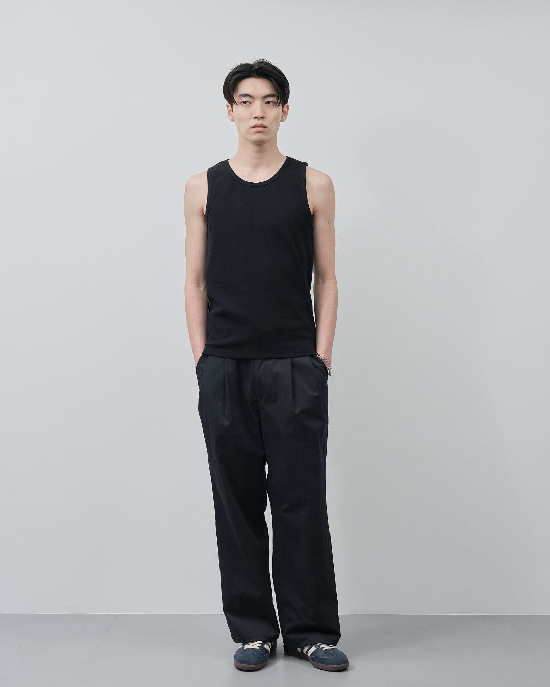 Pack Tank Top -white×black-