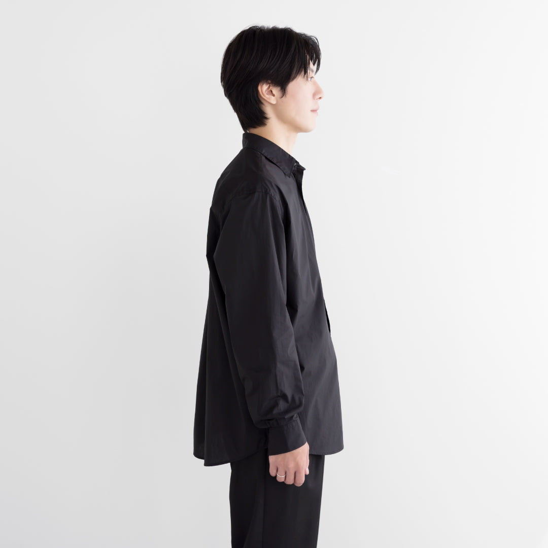Relaxed Fit L/S Shirt -black-