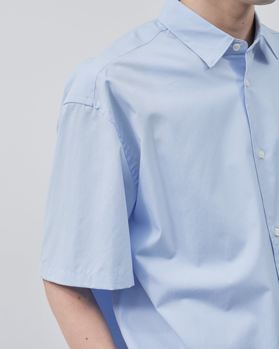 Relaxed Fit S/S Regular Collar Shirt -saxe blue-