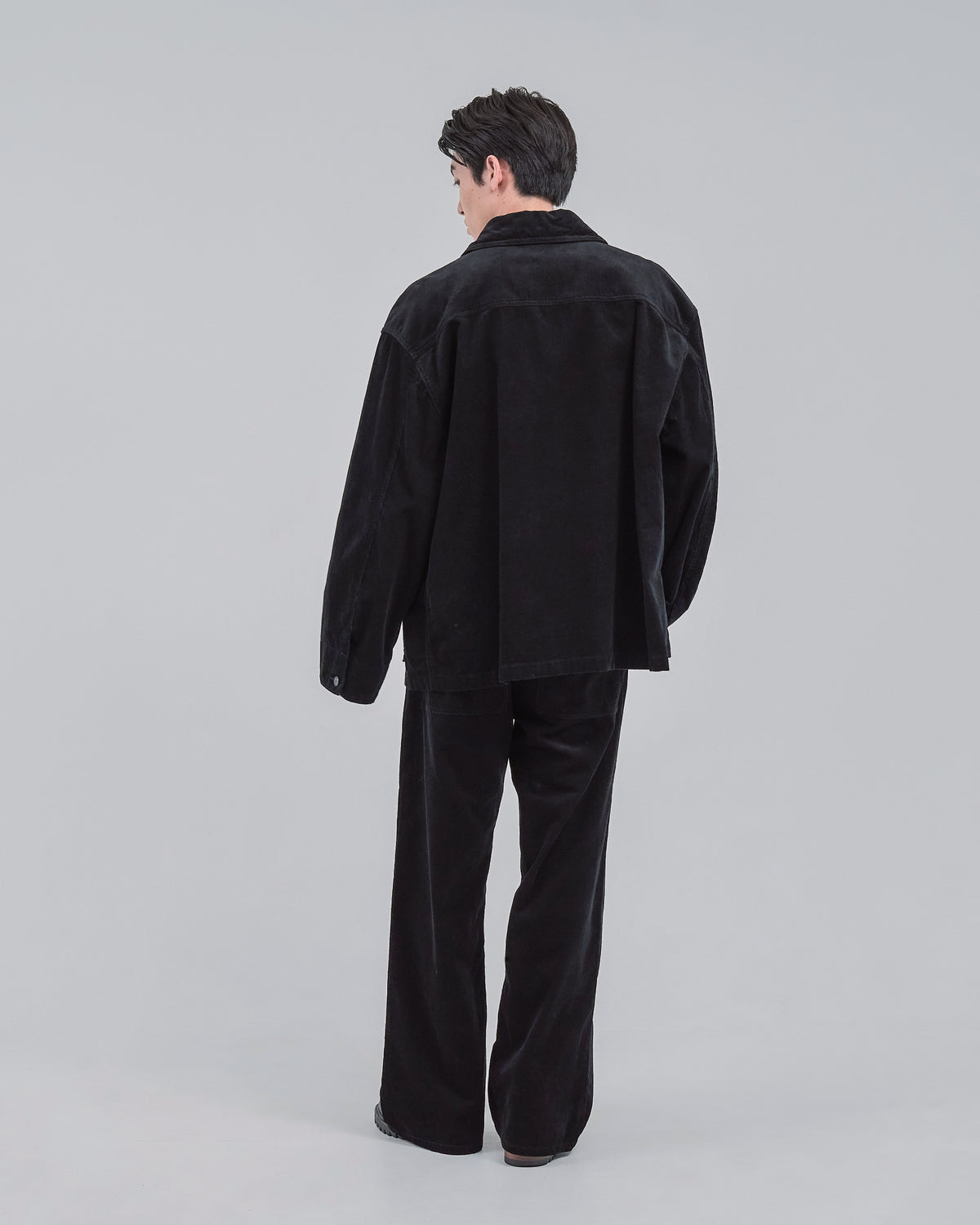 Relaxed Fit Corduroy Jacket -black-（4）