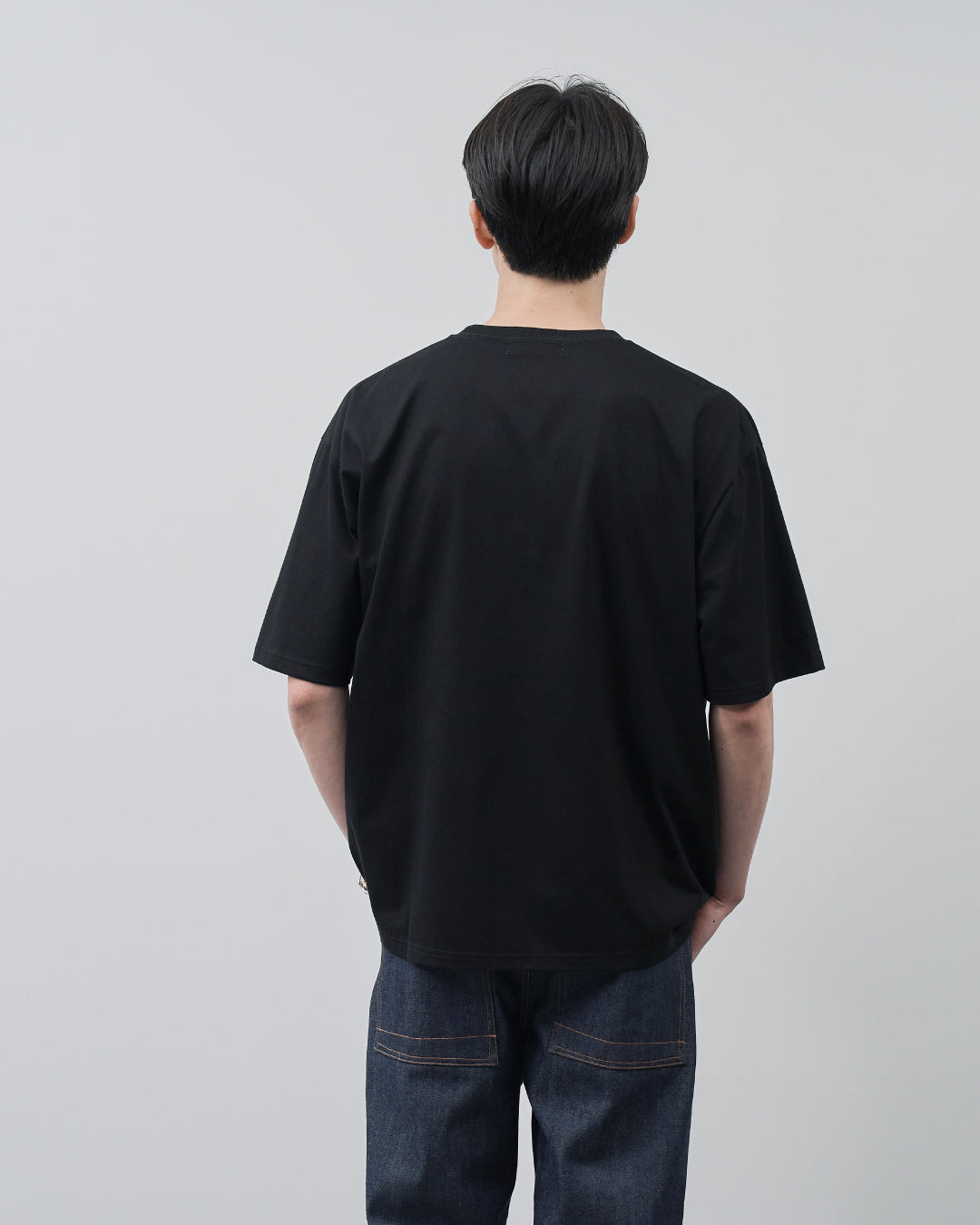 Pack S/S Tee -charcoal×black-