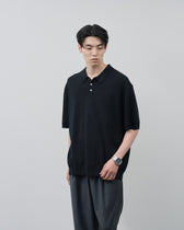 S/S Dry Knit Polo -black-