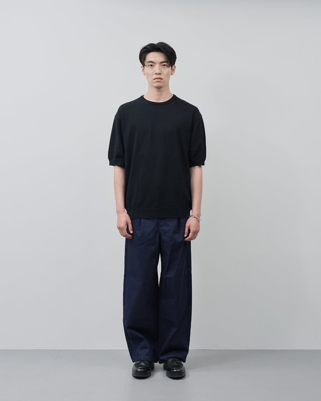 S/S Dry Knit Tee -black-