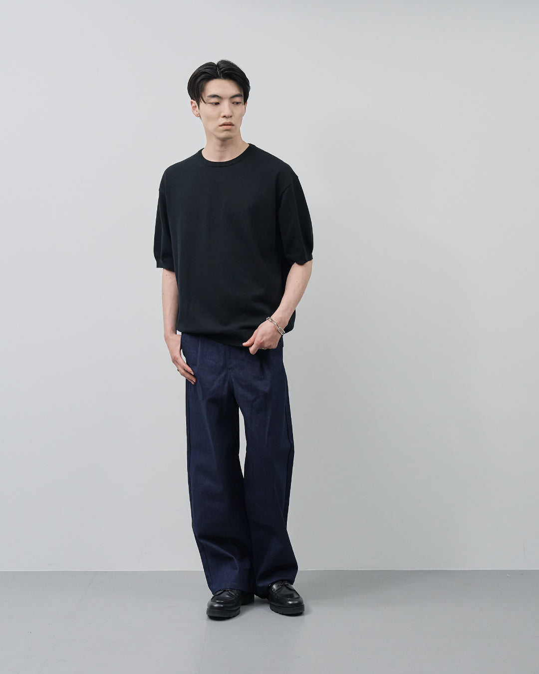 S/S Dry Knit Tee -black-
