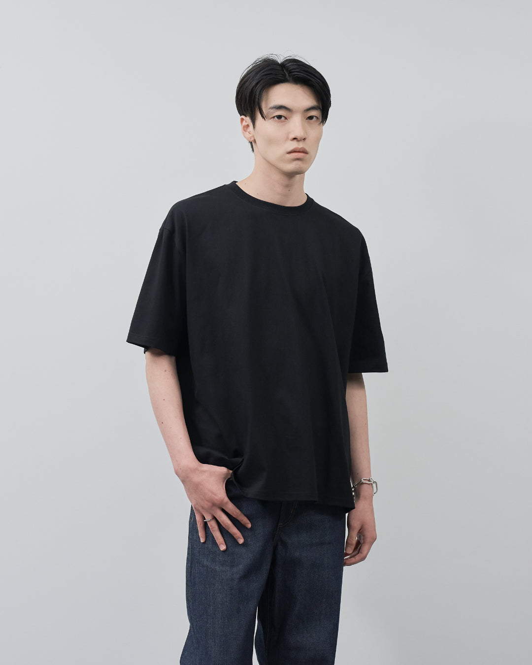 Pack S/S Tee -white×black-