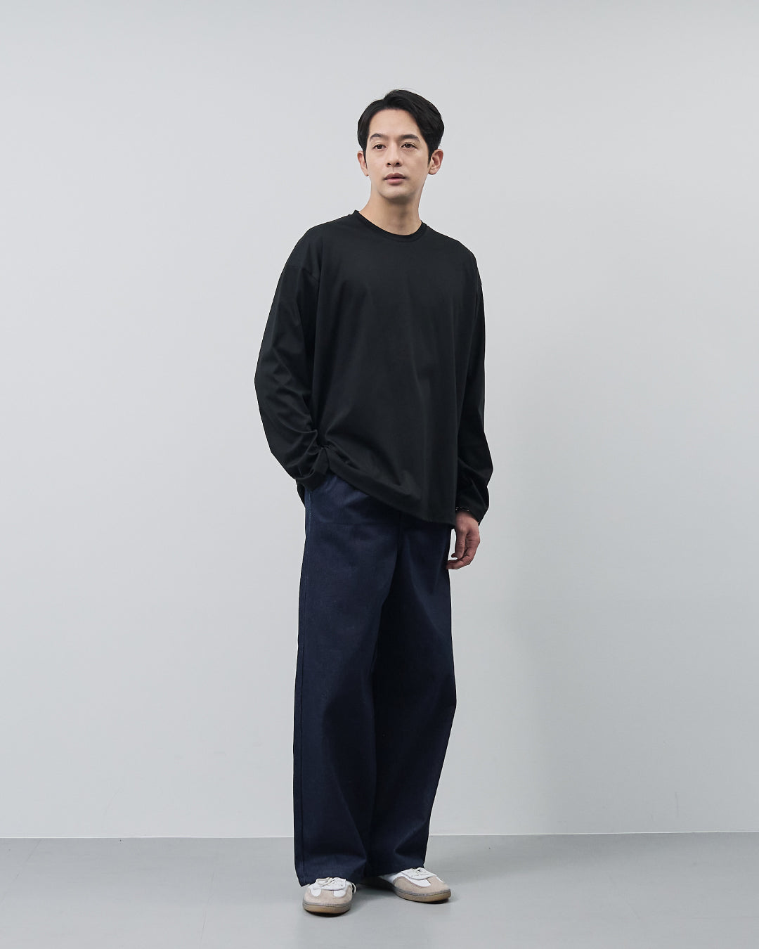 ARBINI Cotton L/S Tee -black-