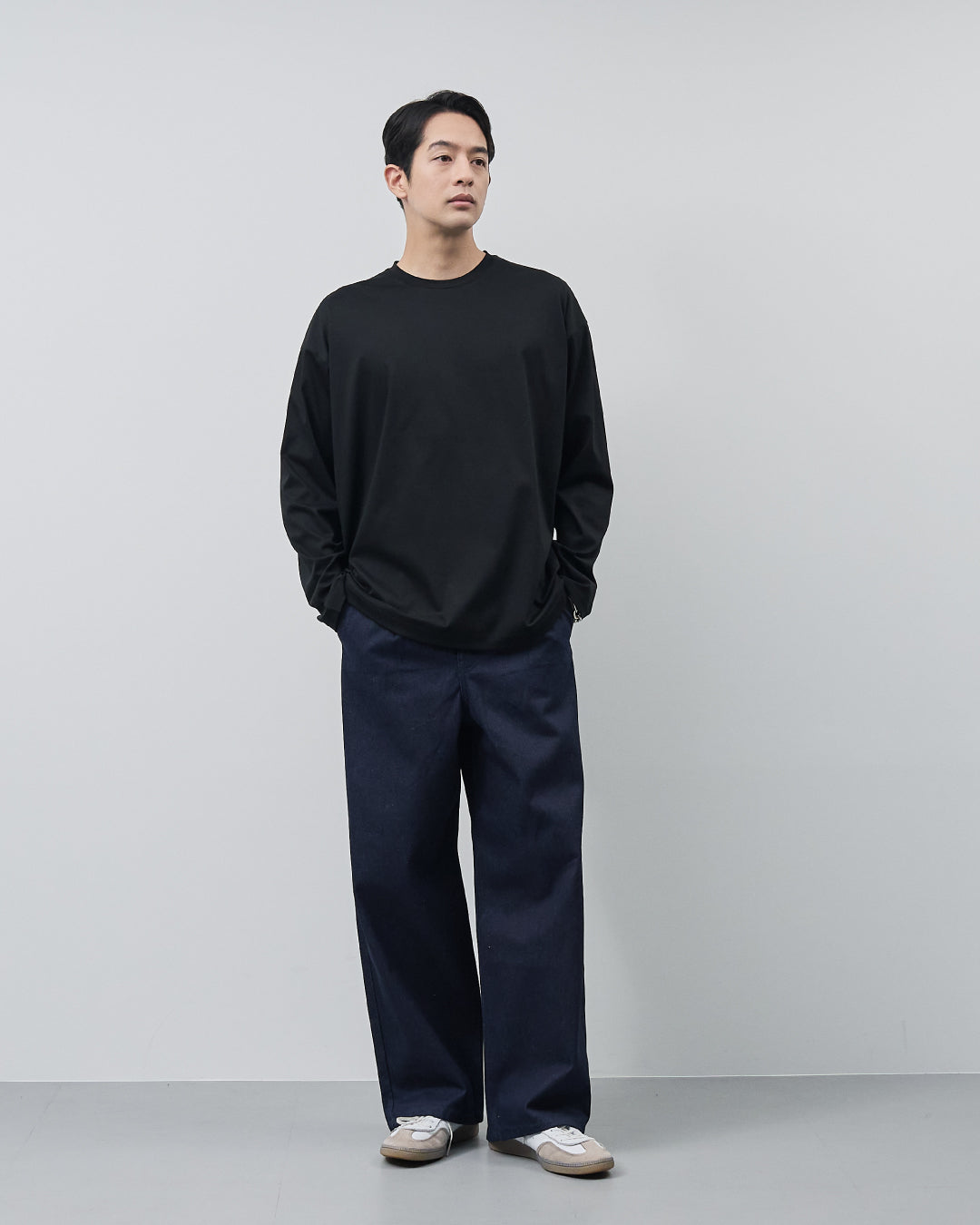 ARBINI Cotton L/S Tee -black-