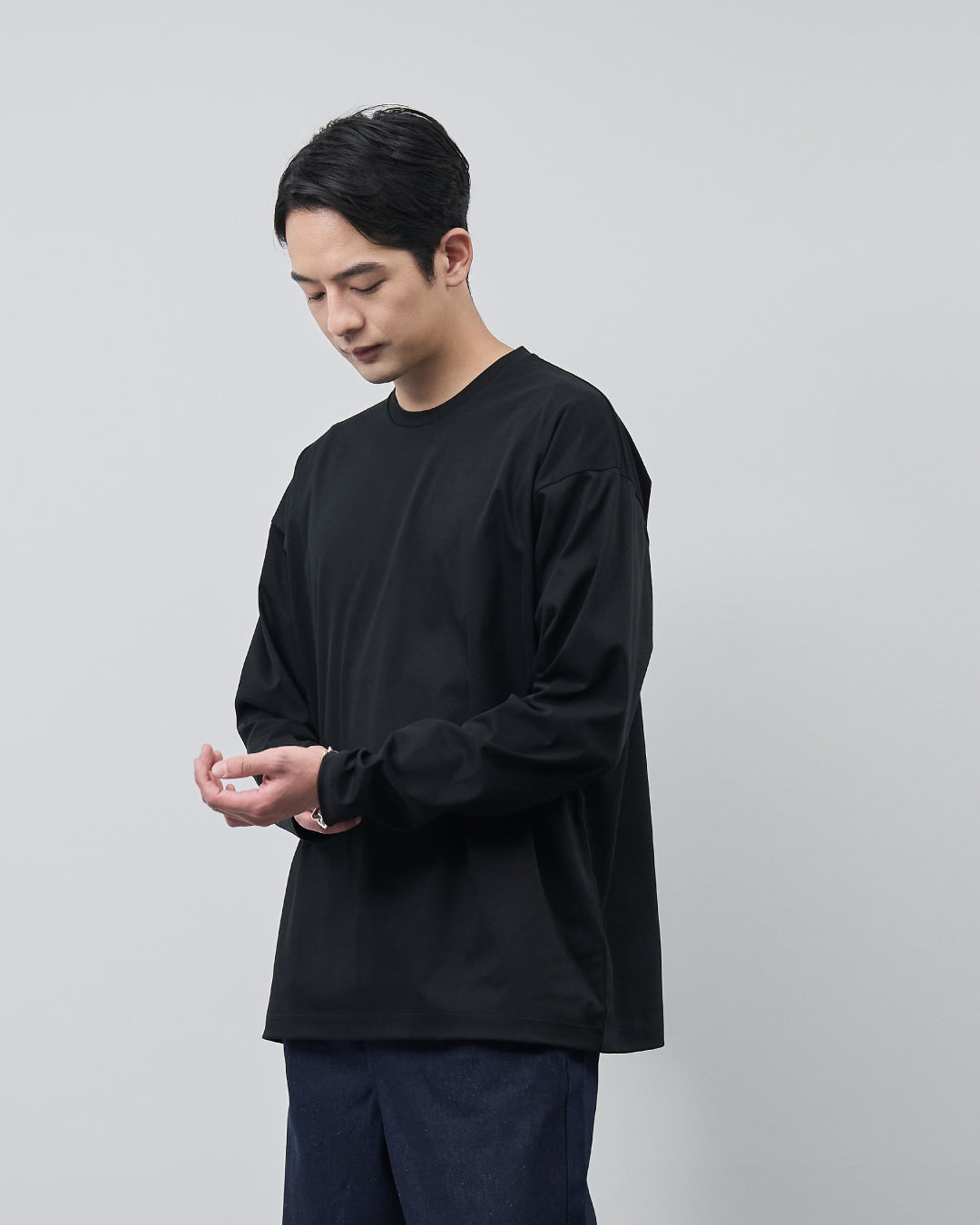 ARBINI Cotton L/S Tee -black-