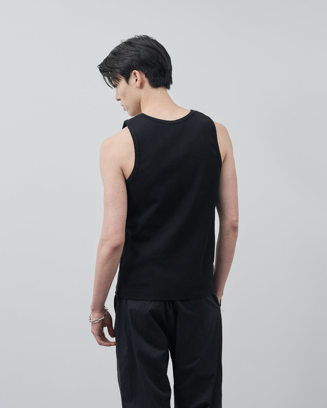 Pack Tank Top -white×black-