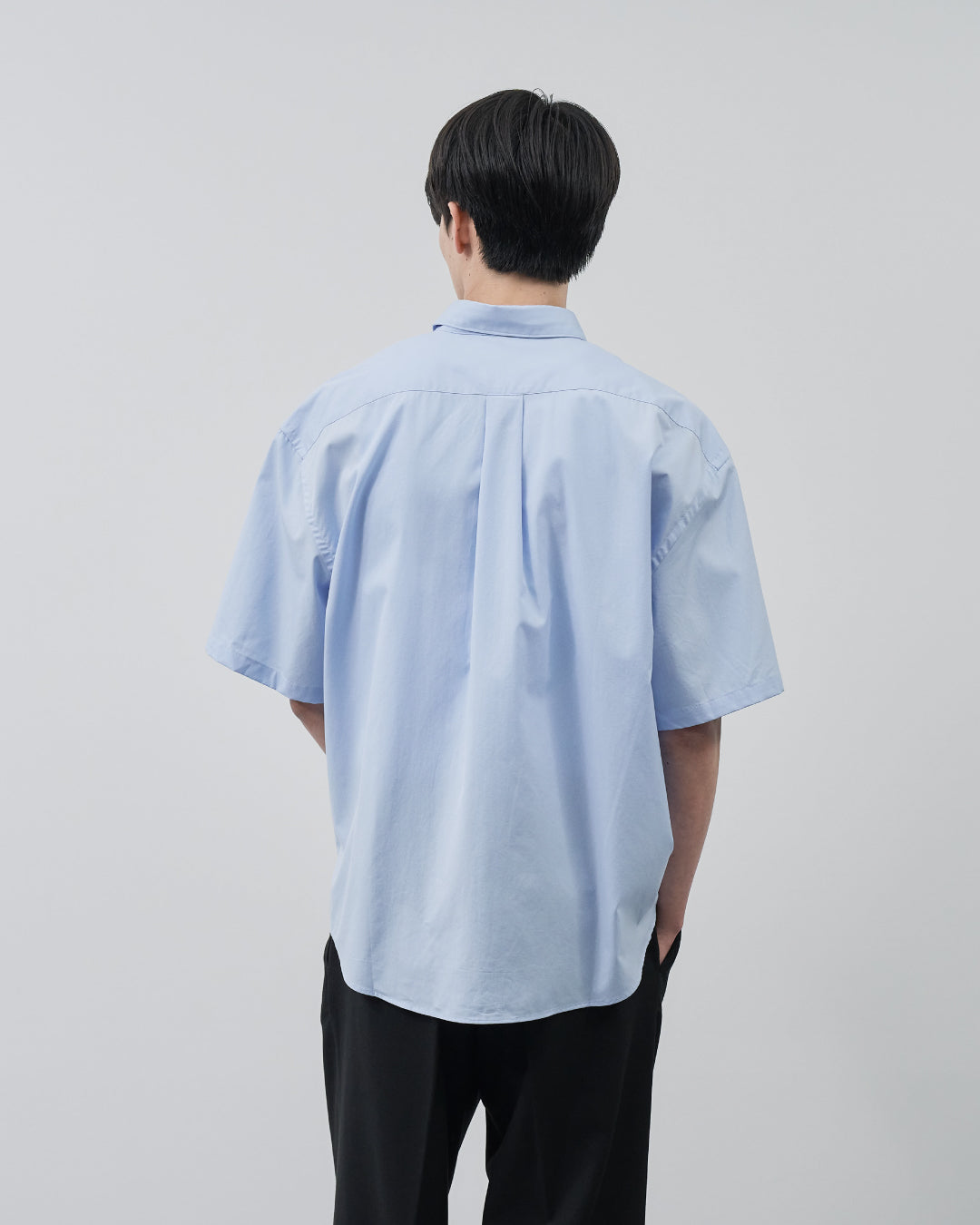 Relaxed Fit S/S Regular Collar Shirt -saxe blue-