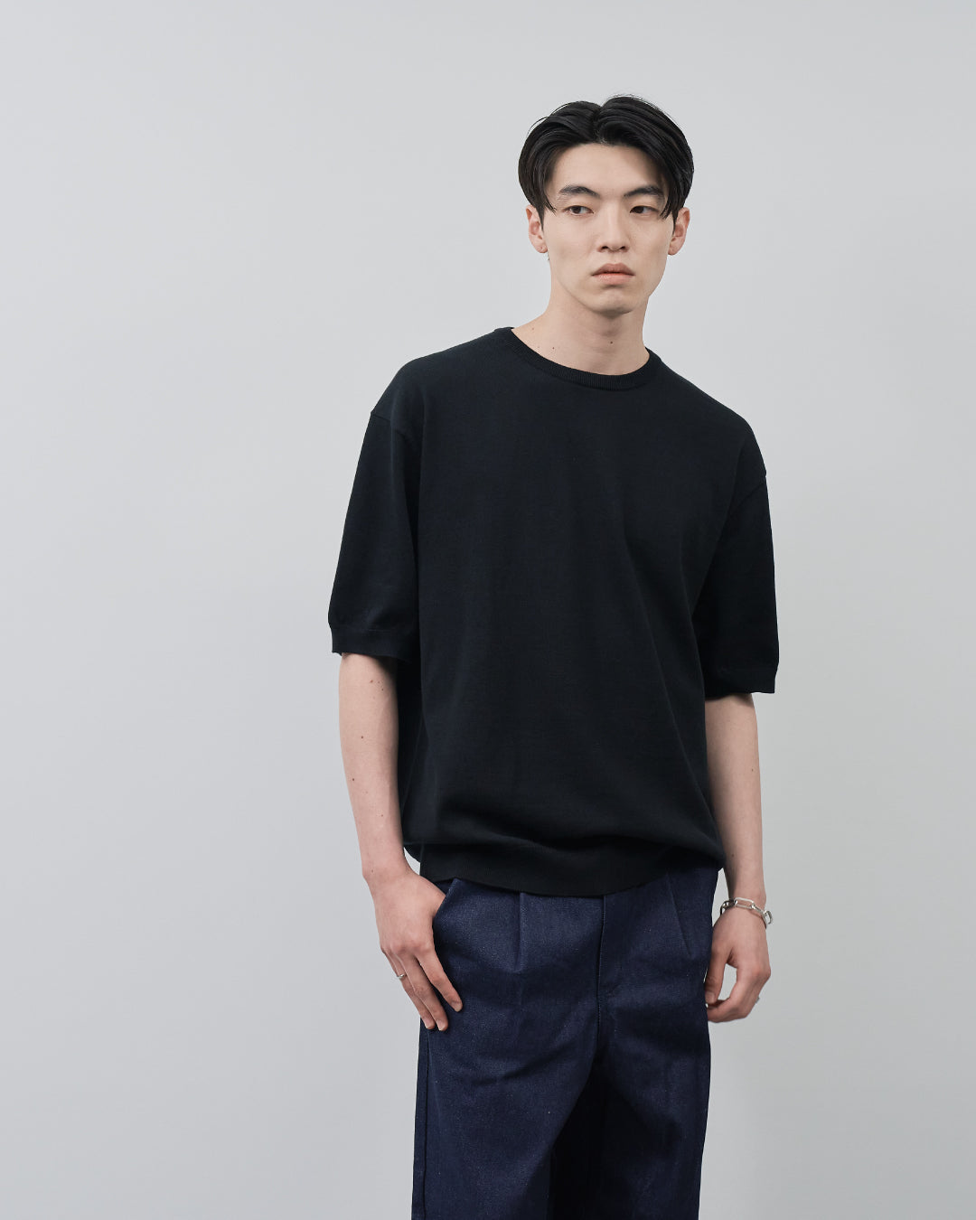 S/S Dry Knit Tee -black-