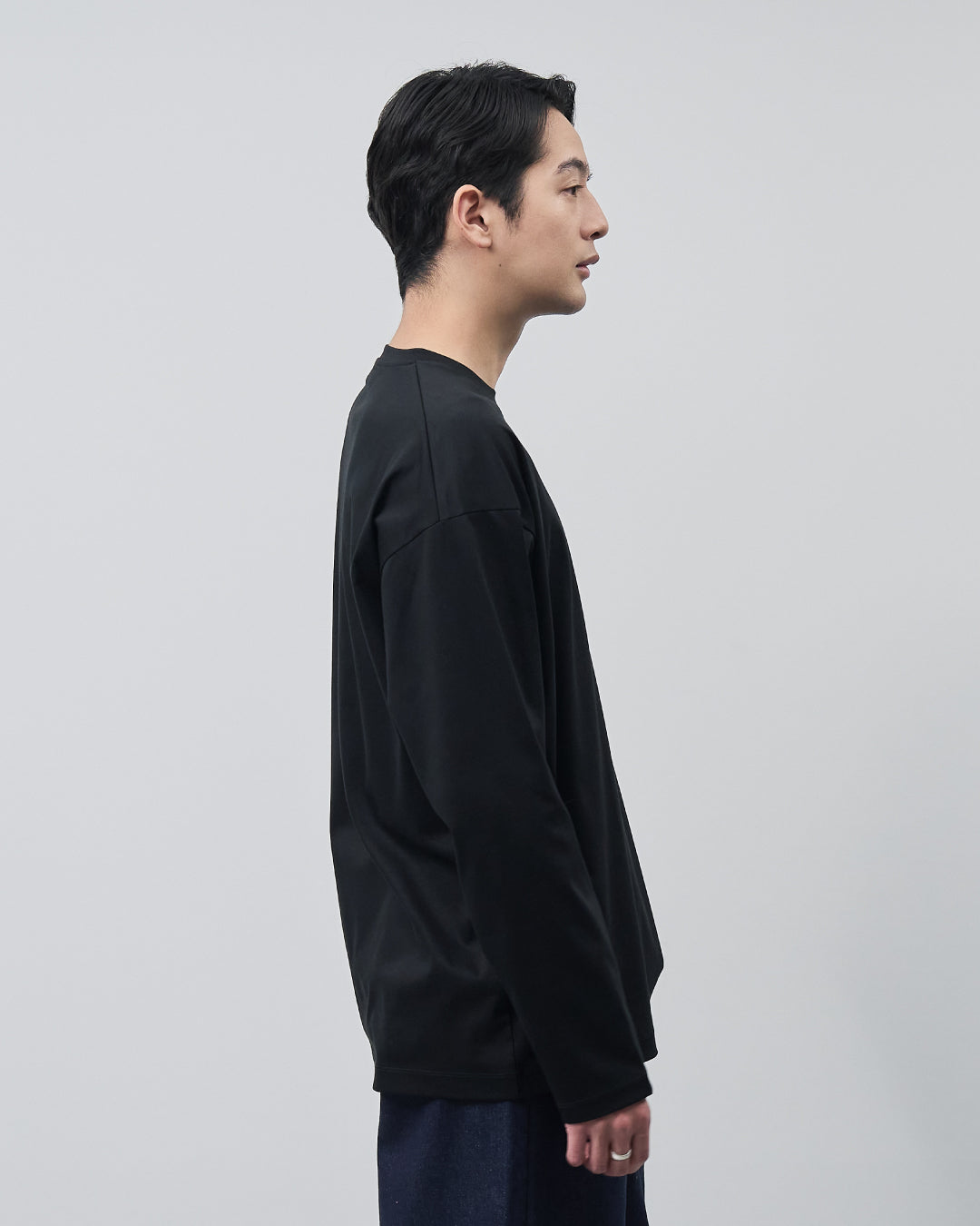 ARBINI Cotton L/S Tee -black-