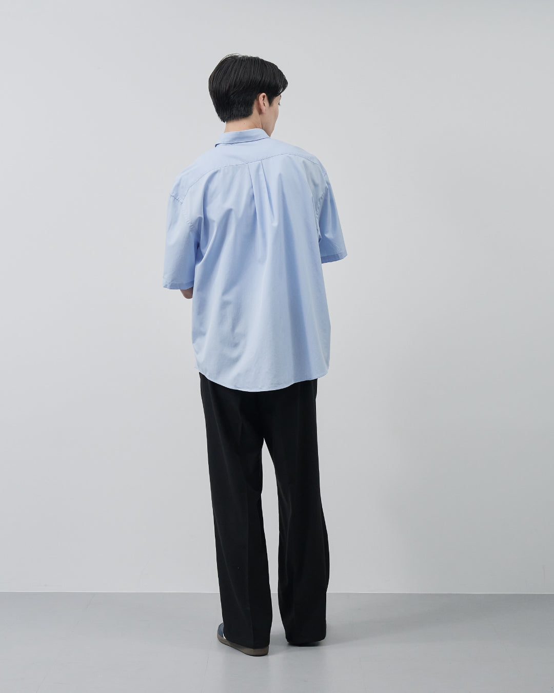 Relaxed Fit S/S Regular Collar Shirt -saxe blue-