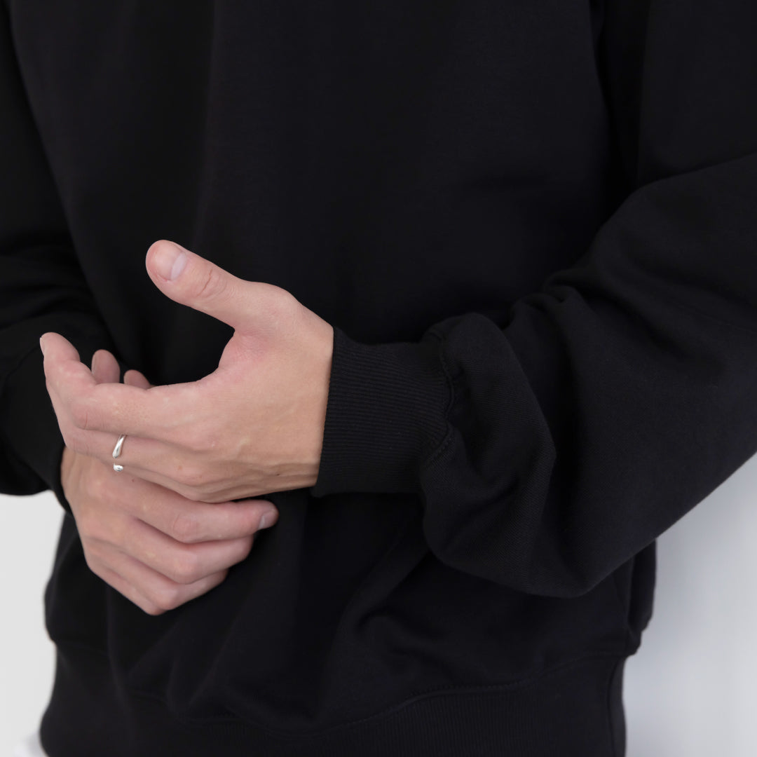 Crewneck Sweat Shirts -black-