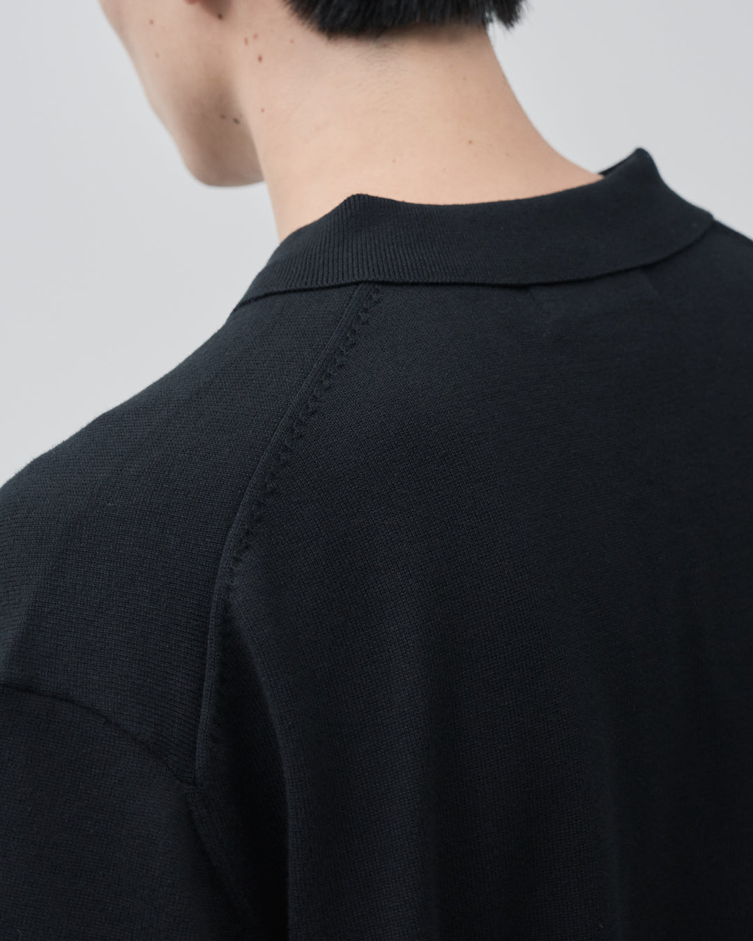 S/S Dry Knit Polo -black-