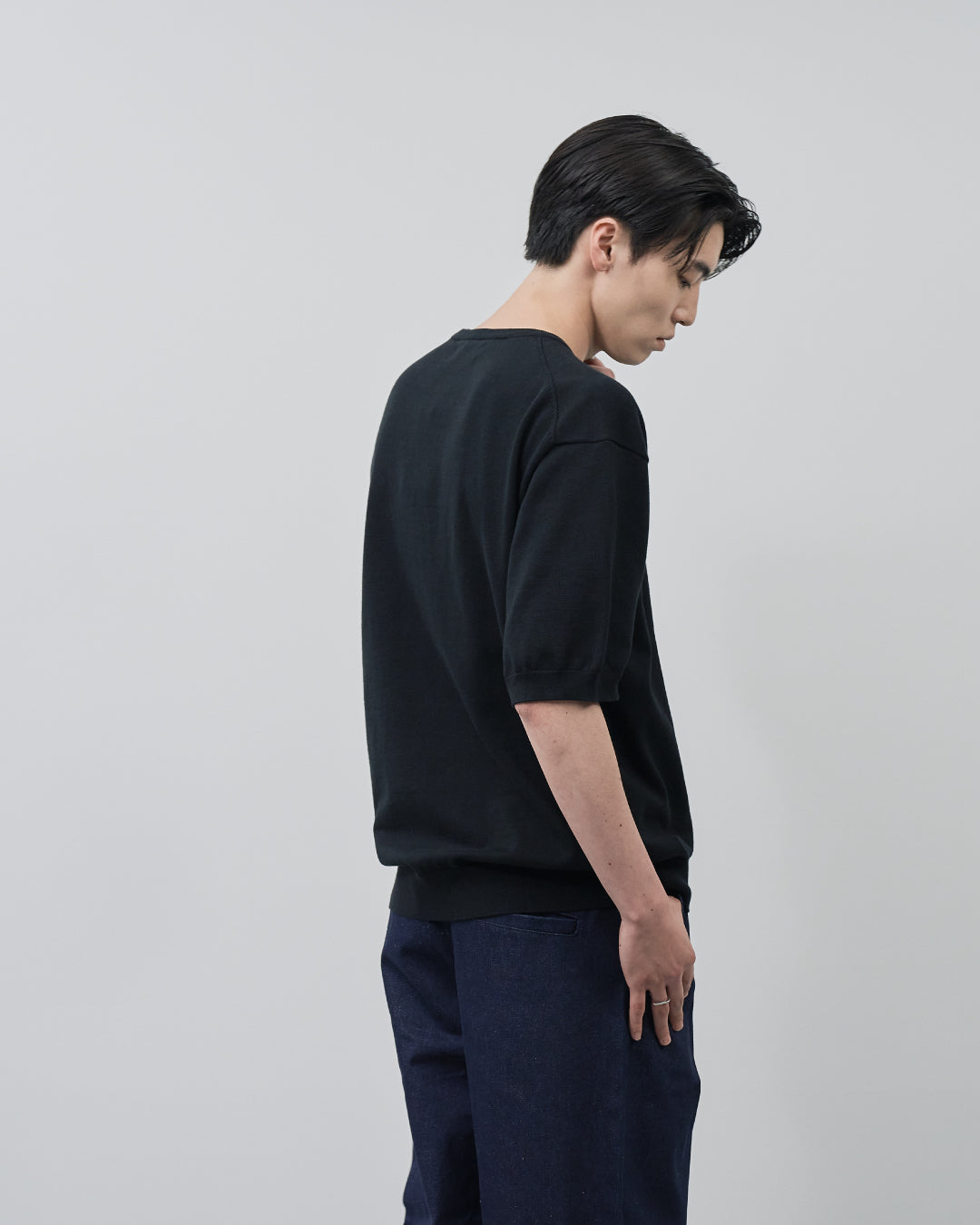 S/S Dry Knit Tee -black-