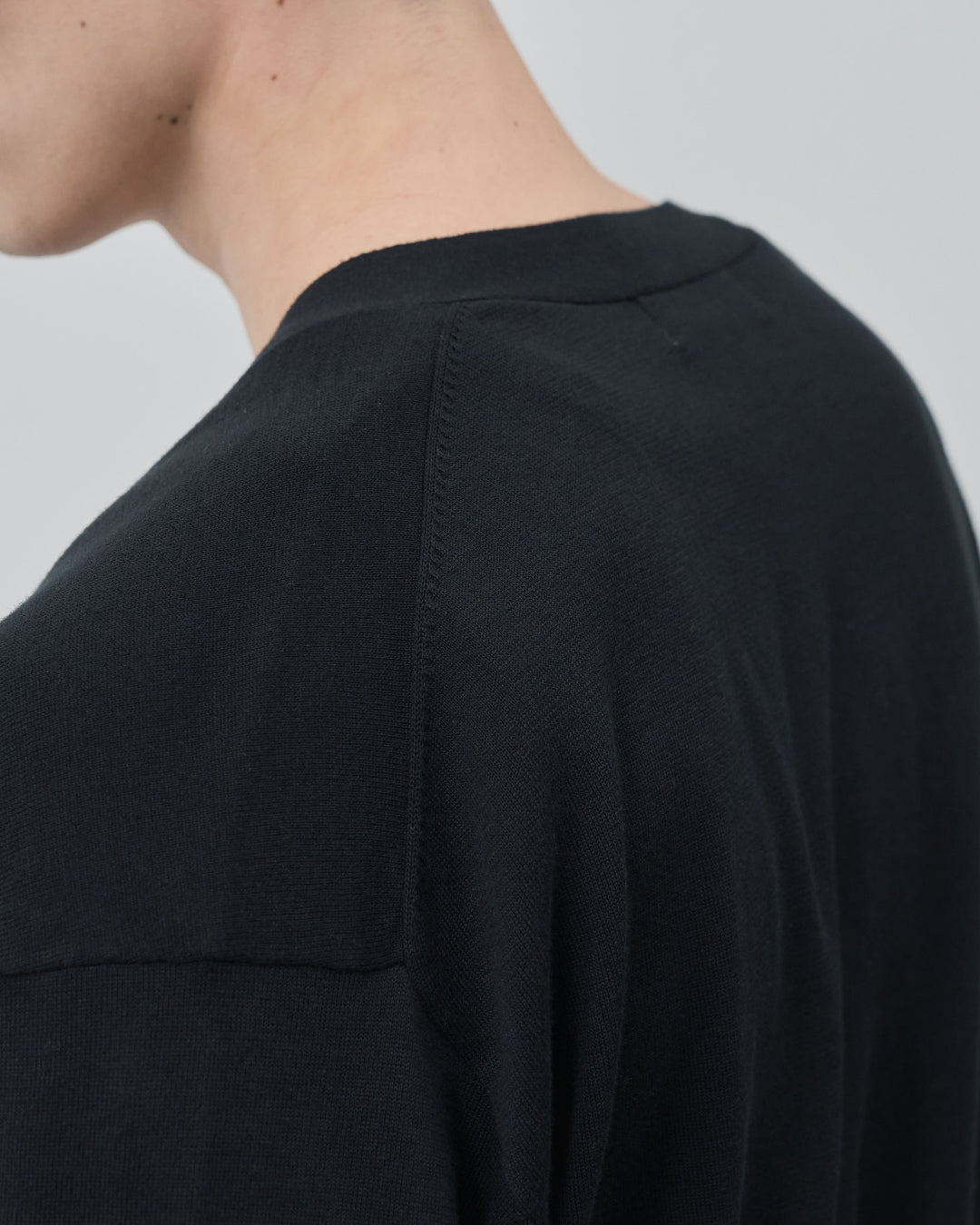 Sheer L/S Cardigan -black-