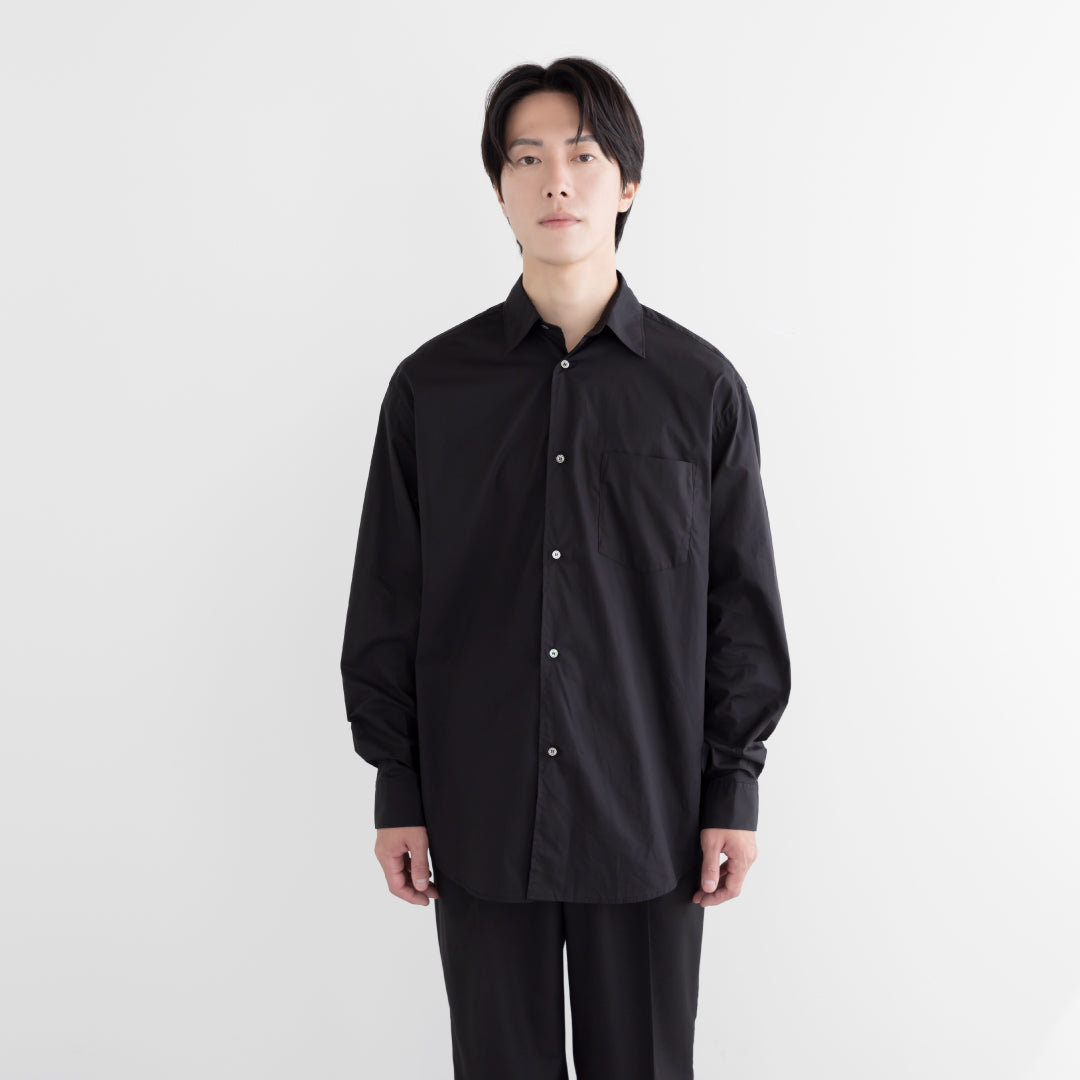 Relaxed Fit L/S Shirt -black-