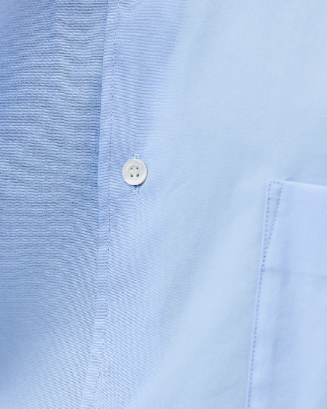 Relaxed Fit Band Collar L/S Shirt -saxe blue-