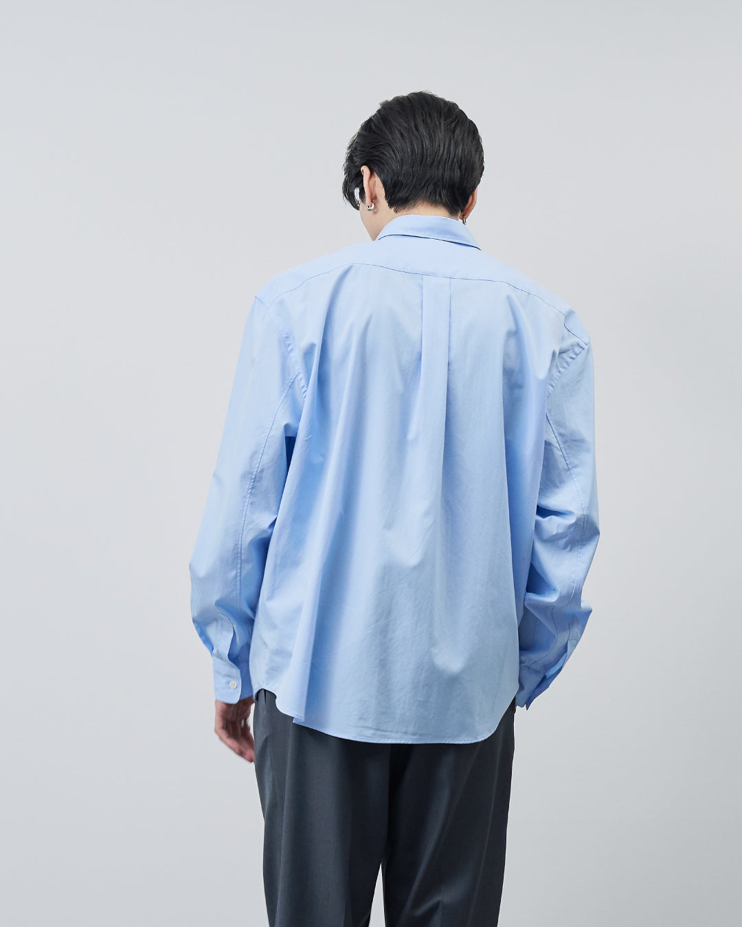 トップス she tokyo Ray Saxe Blue Relaxed Fit Regular Collar L/S Shirt -saxe blue-
