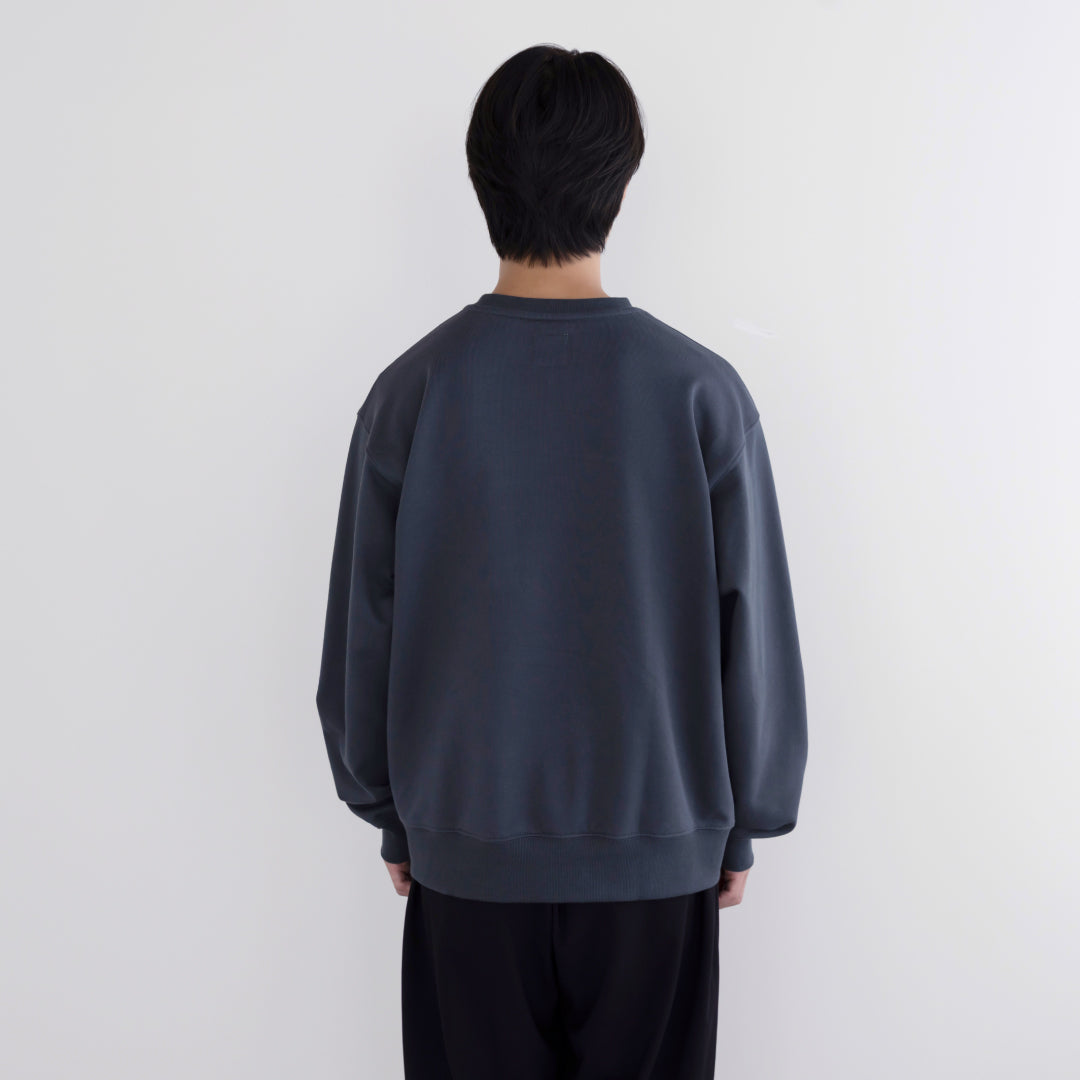 Crewneck Sweat Shirts -blue gray-