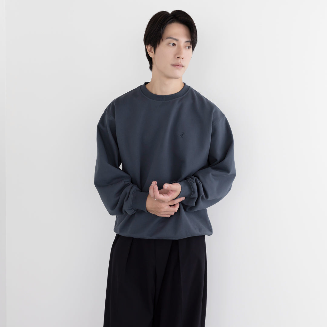 Crewneck Sweat Shirts -blue gray-