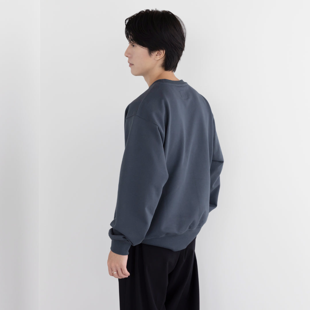 Crewneck Sweat Shirts -blue gray-