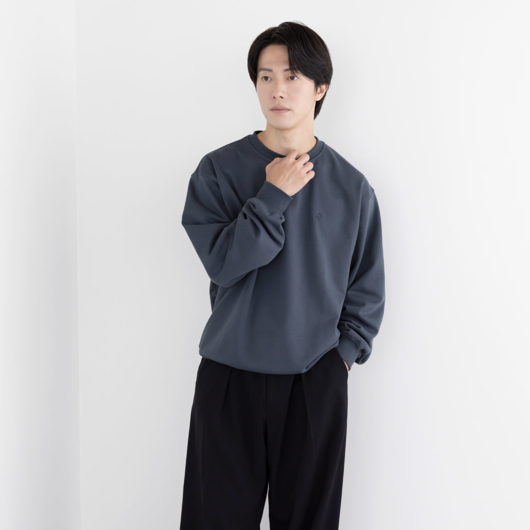 Crewneck Sweat Shirts -blue gray-
