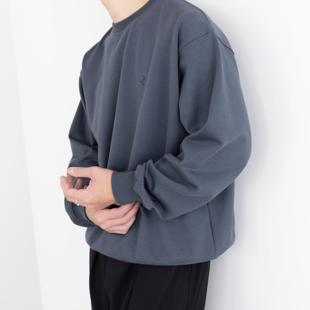 Crewneck Sweat Shirts -blue gray-