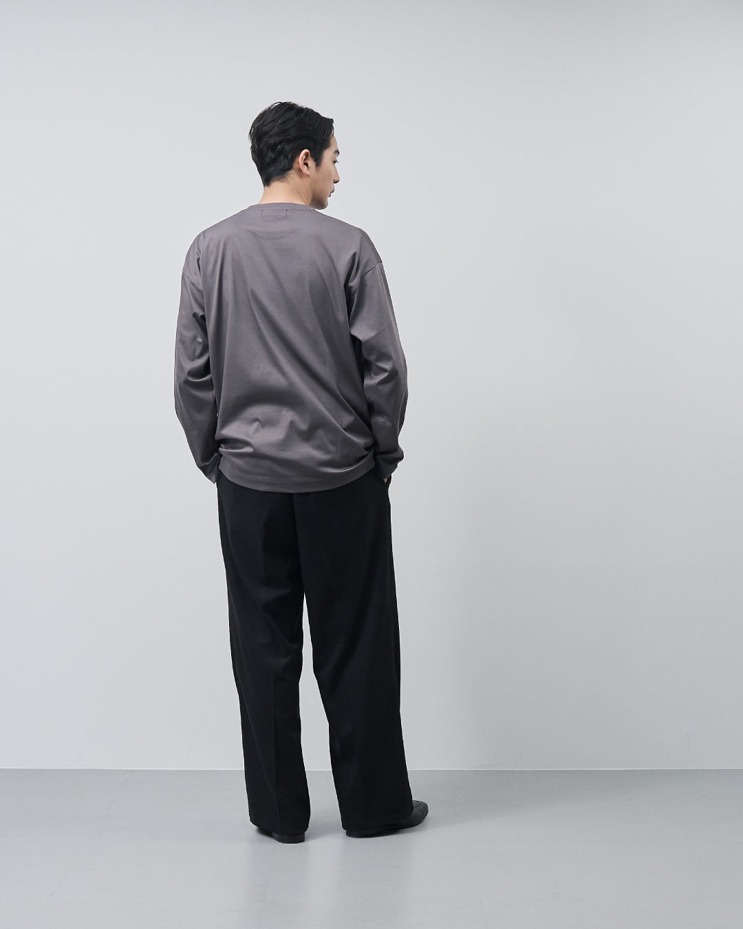 ARBINI Cotton L/S Tee -charcoal-