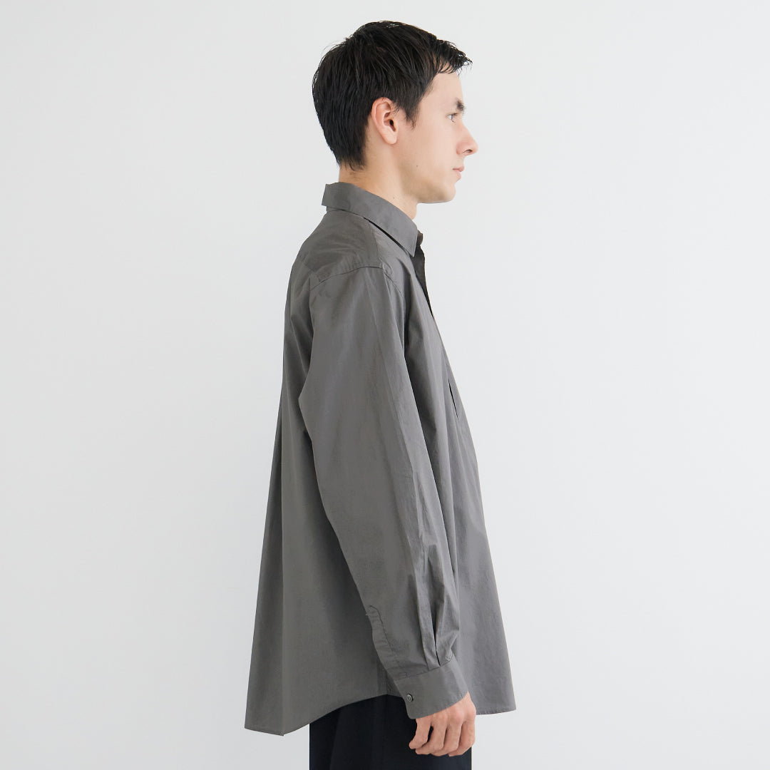 Relaxed Fit L/S Shirt -chacoal gray-