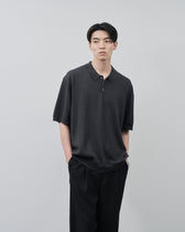 S/S Dry Knit Polo -charcoal-